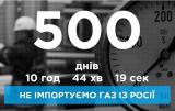 Україна не купує газ у Росії вже 500 днів