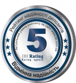 IBI-Rating підвищило індивідуальний рейтинг надійності вкладів ПАТ &laquo;МІСЬКИЙ КОМЕРЦІЙНИЙ БАНК&raquo; до рівня 5