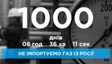Украина не покупает газ у России уже 1000 дней