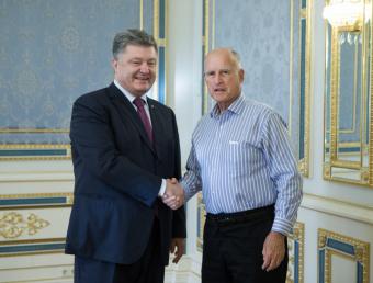 Президент провел встречу с Губернатором Калифорнии Джерри Брауном