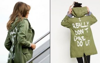 Меланию Трамп раскритиковали за надпись на куртке